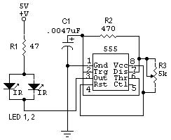 ir led transmitter and receiver circuit