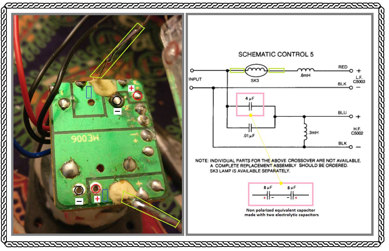 wiring capacitor on speaker crossover | Electronics Forums