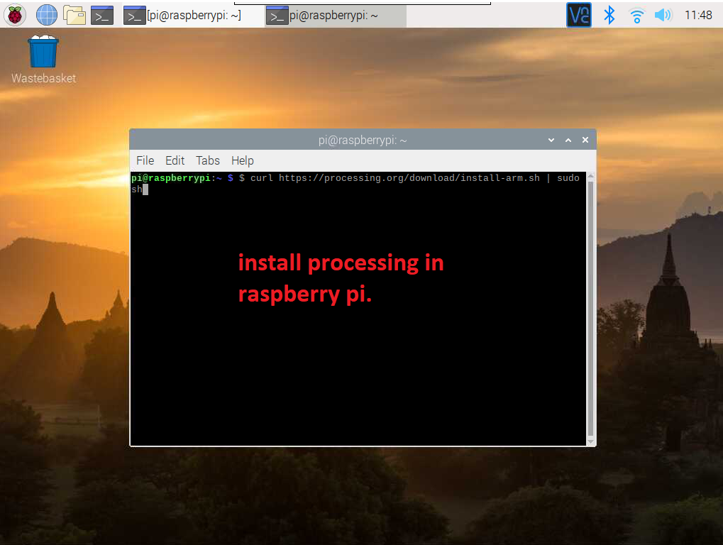 install processing in raspbian