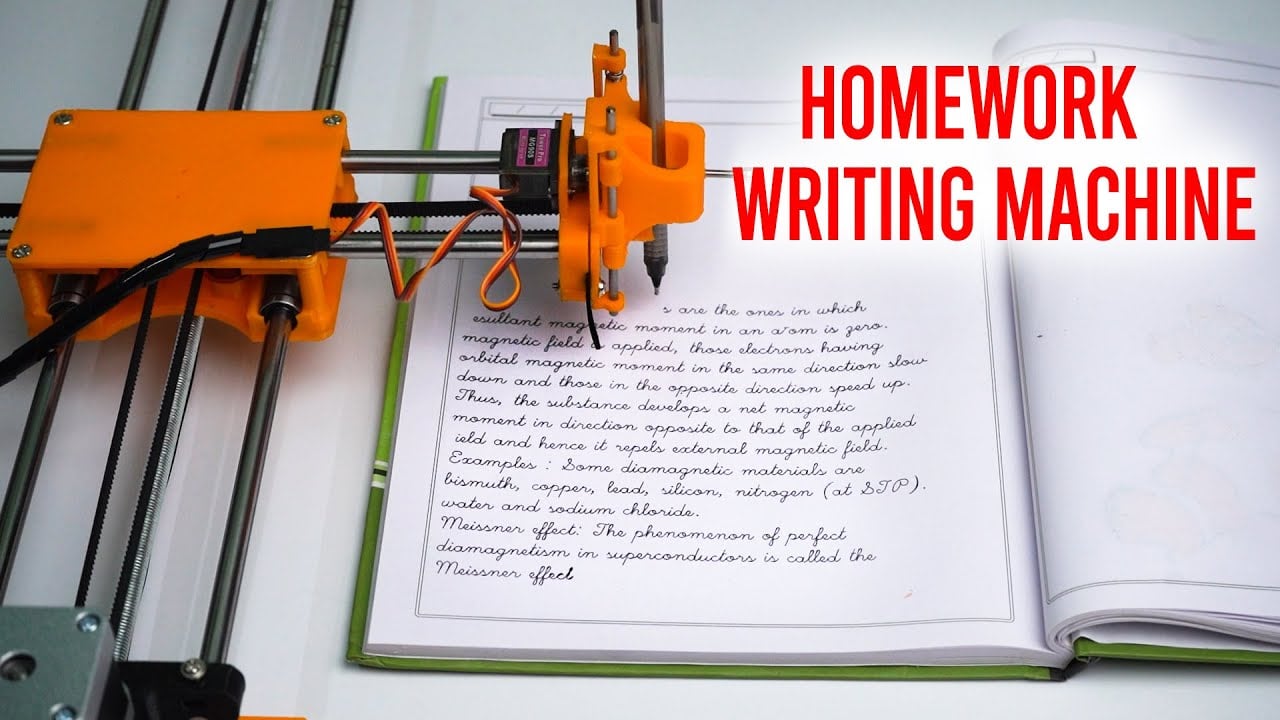 robot writing paper