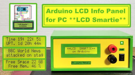 Arduino LCD Info panel for PC (LCD Smartie)