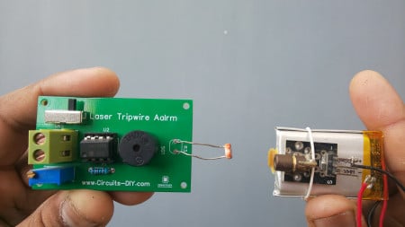 Laser Tripwire Alarm Electronics Project