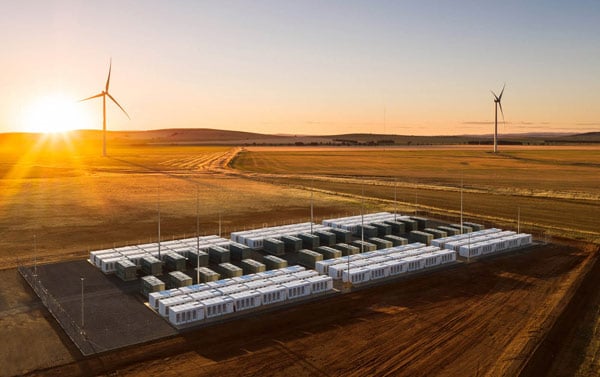 Teslaâ€™s giant battery in South Australia: the Hornsdale Power Reserve. 