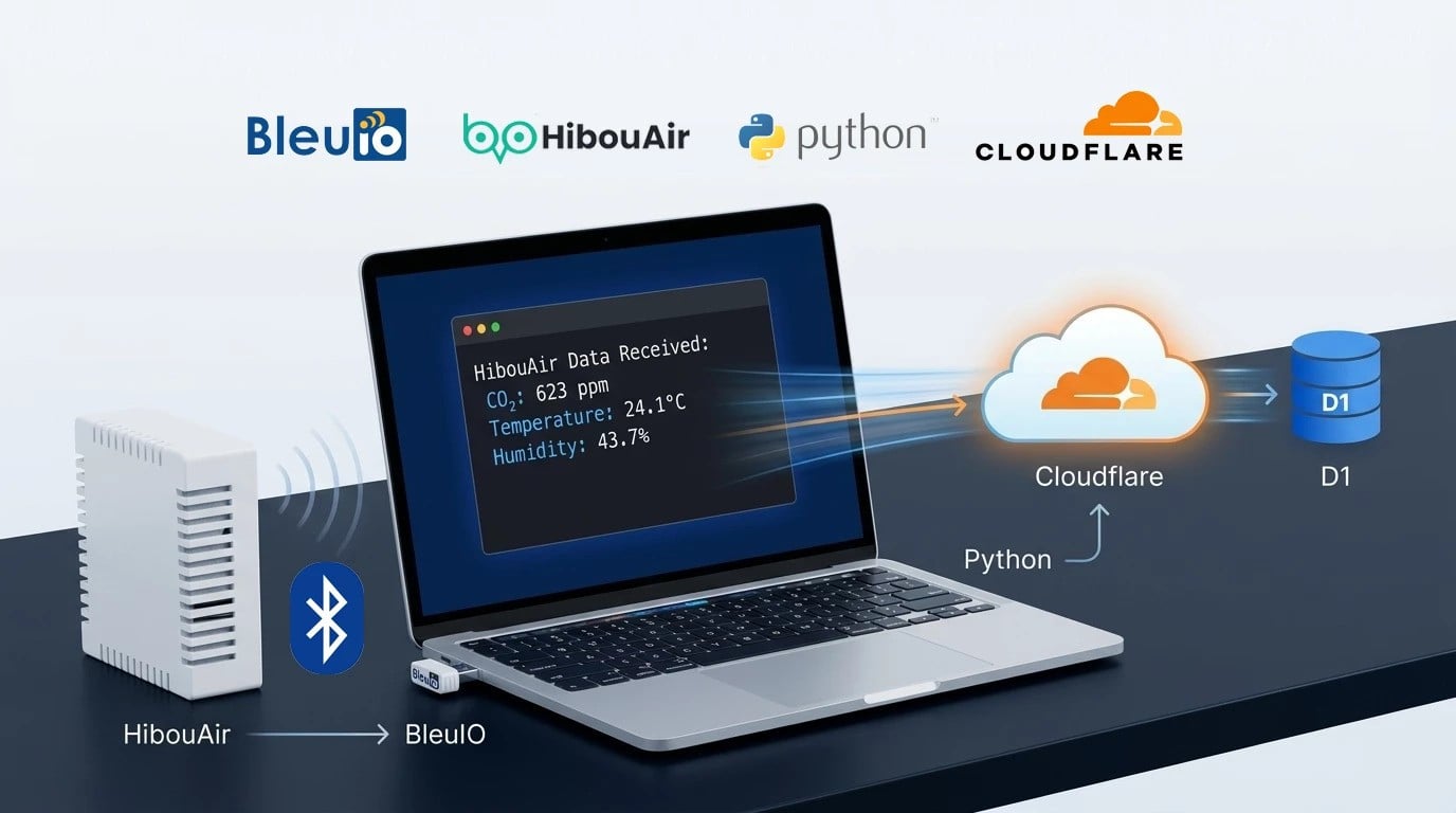 Send BLE Air Quality Data to Cloudflare D1 with Python and BleuIO