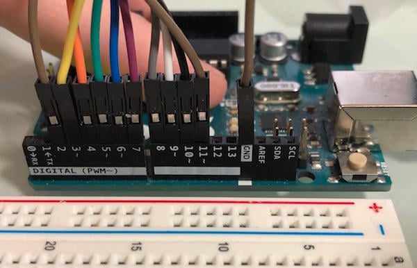 Connect LEDs to Arduino
