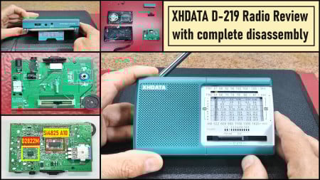 XHDATA D-219 Radio Short Review with complete disassembly