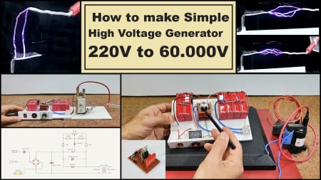 How to make Simple Offline High Voltage Generator  220V to 60000V