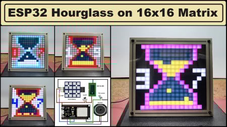Dynamic LED Hourglass with Sound Effects - ESP32 & 16x16 Color Matrix Tutorial