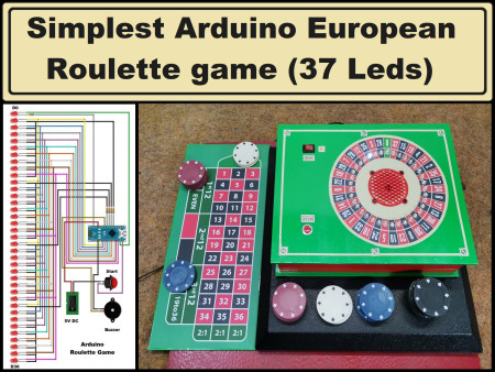 How to make simplest  Arduino European Roulette Game ( 37 Leds )