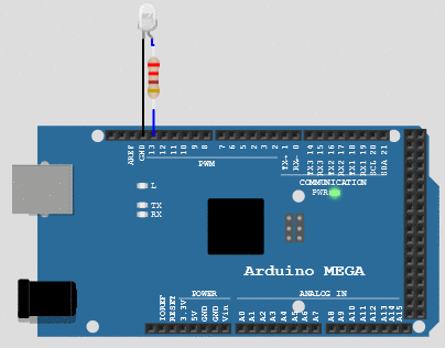 Arduino Mega Simulation from Wokwi