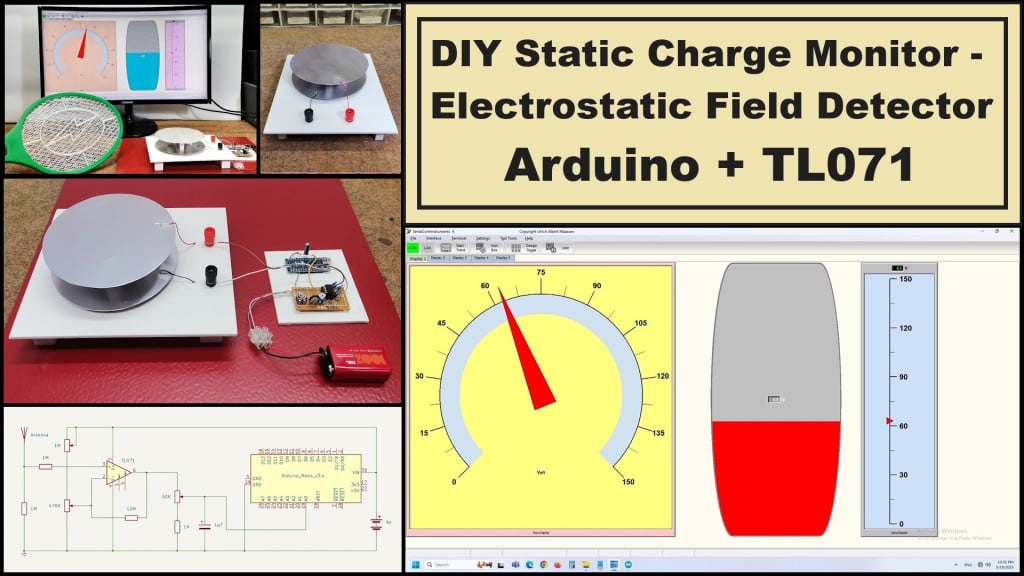 DIY Static Charge Monitor - Electrostatic Field Detector (Arduino ...