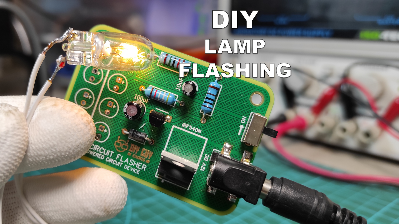 How to Build a 12V Lamp Flashing Circuit, Adafruit Playground
