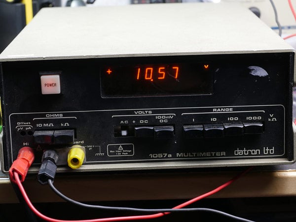 A tabletop digital multimeter (the 1057a from Datron Electronics). 