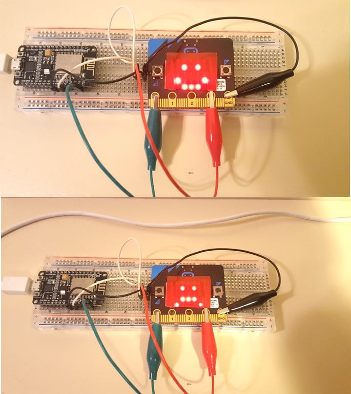 How To Wire An Esp8266 Nodemcu To A Microbit Esp8266 Maker Pro 1236