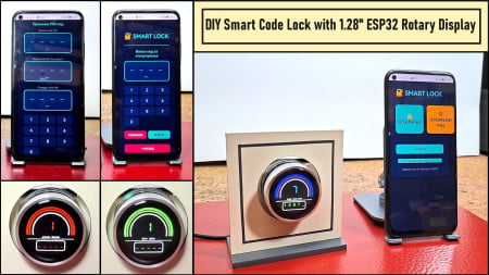 DIY Smart Code Lock with  CrowPanel  1.28 ESP32 Rotary Display