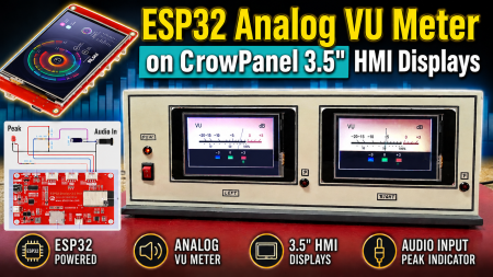ESP32 Analog VU Meter – Smooth Needle, Real Audio Response (DIY Build)