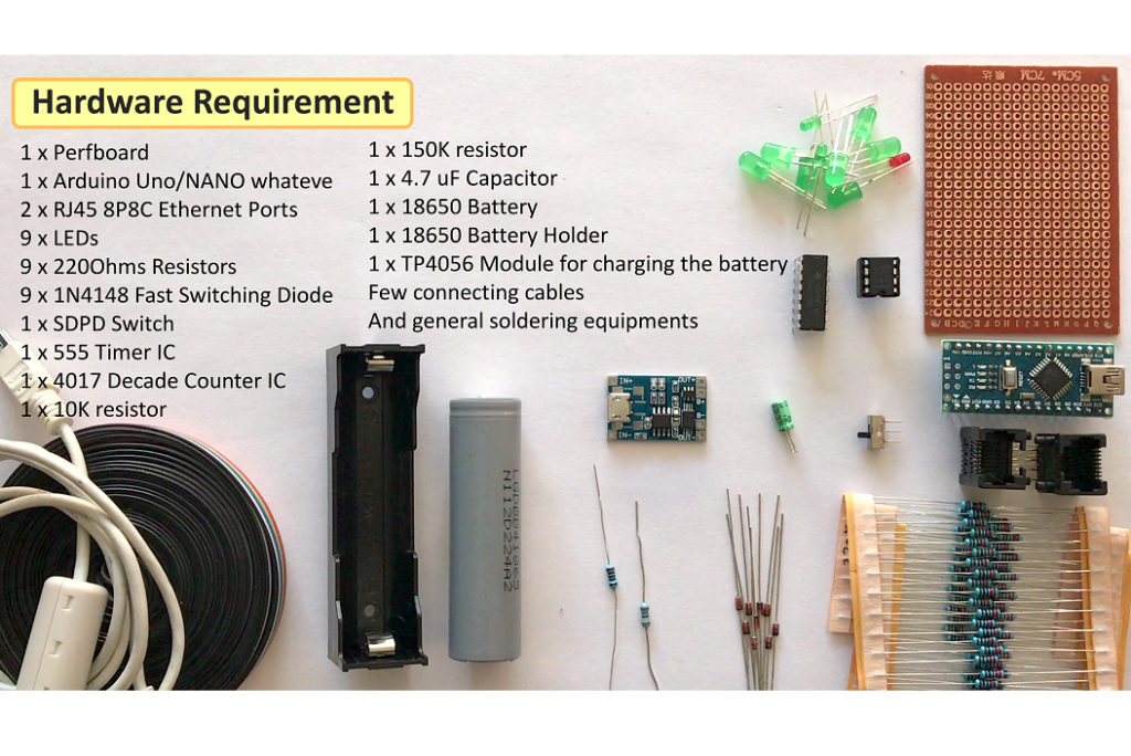 DIY LAN CABLE TESTER Arduino Maker Pro