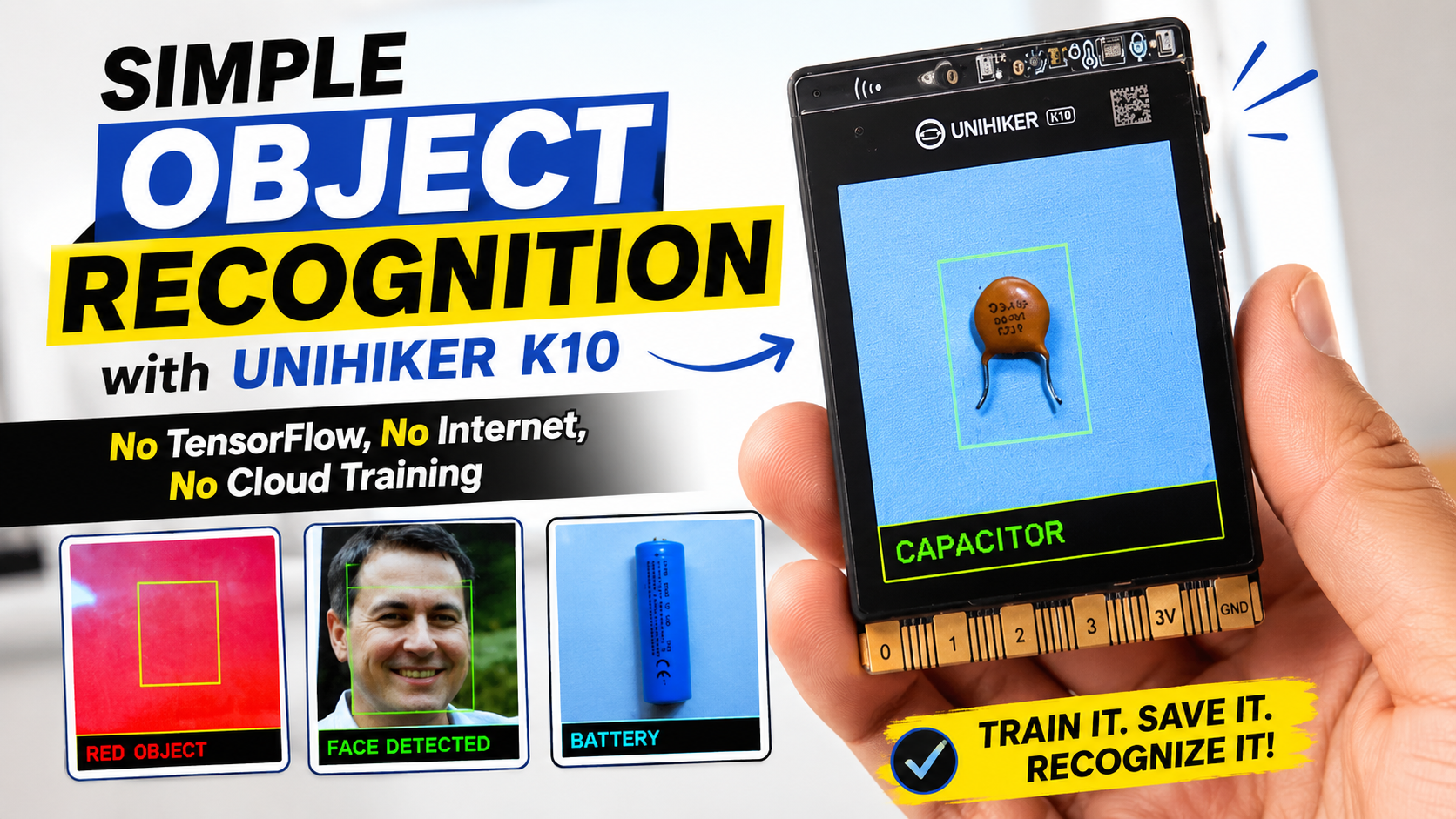 Simple Object Recognition with the UNIHIKER K10 – No TensorFlow, No Internet, No Cloud AI