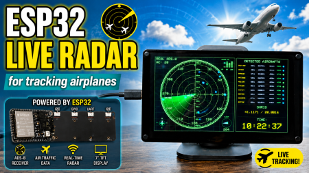 Real-Time Air Traffic Radar using ESP32 + ADS-B Data