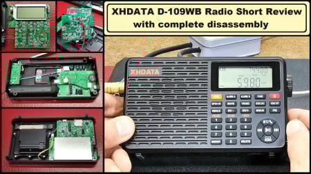 XHDATA D-109WB Radio Short Review with complete disassembly