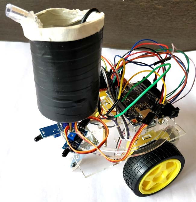 DIY Arduino Fire Fighting Robot
