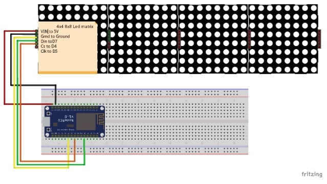 How To Build An Led Matrix Display With A Nodemcu Esp8266 Esp8266 Maker Pro 6633