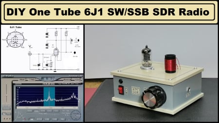 DIY Low Voltage  One Tube 6J1 SW-SSB SDR Radio (Works at 3.7V)