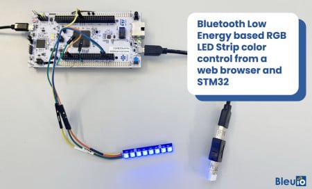 Bluetooth Low Energy based RGB LED Strip color control from a web browser and STM32