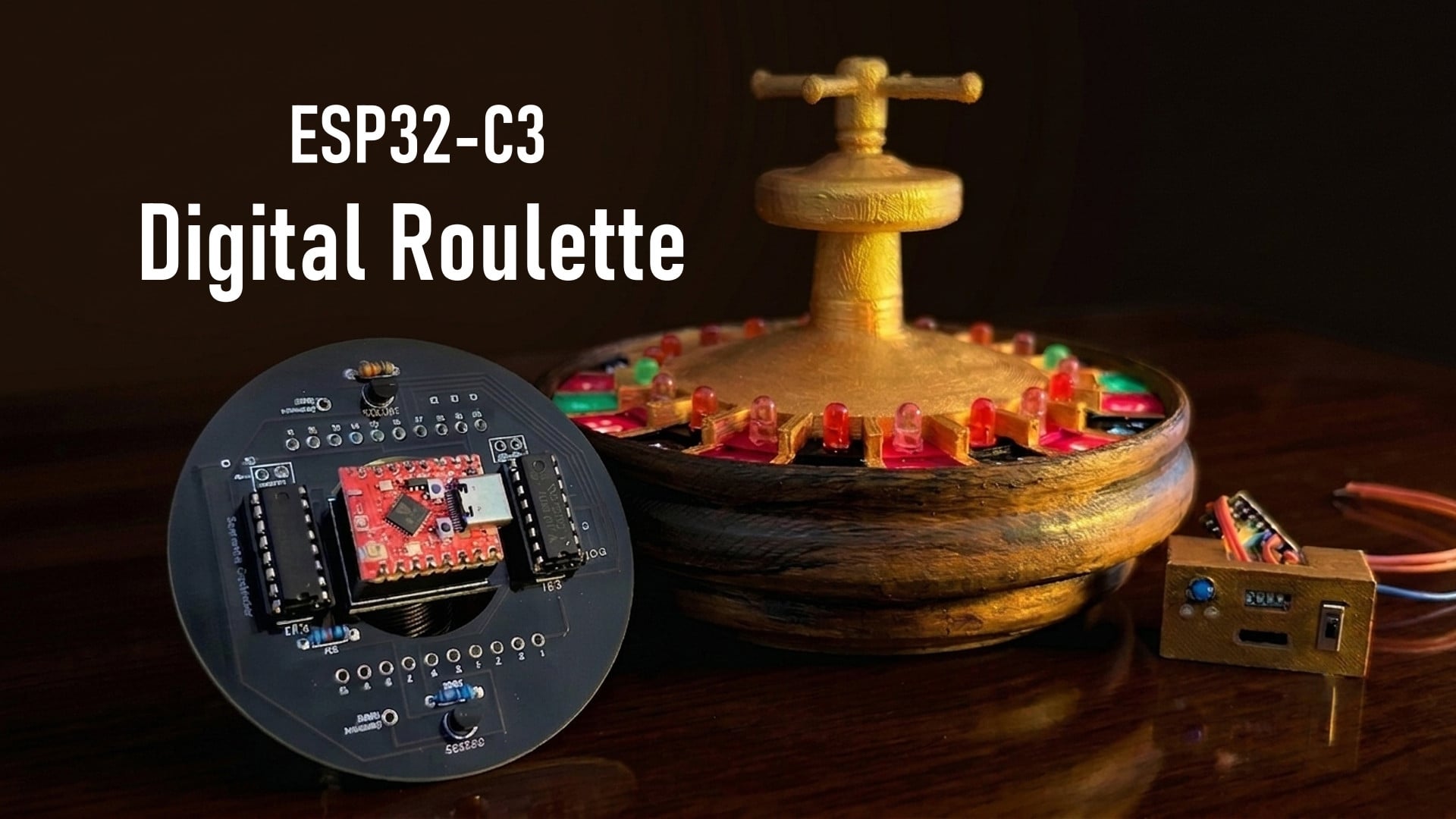 DIY 3D Printed LED Roulette Wheel | ESP32 C3 Project