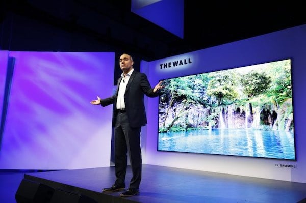 Samsung presenting the first MicroLED TV at CES 2020.