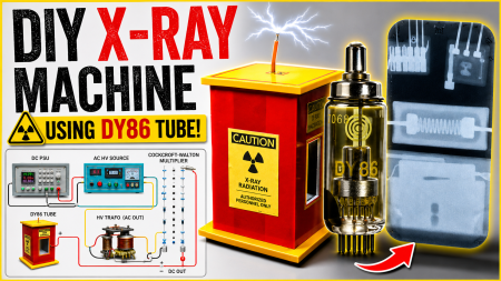 DIY Miniature X-Ray Machine using a TV Vacuum Tube DY86