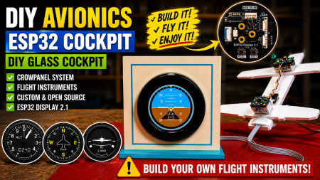 DIY Avionics Simulator with ESP32 - Artificial Horizon, Compass & Altimeter