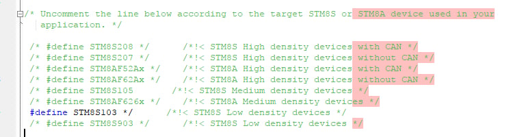 cosmic stm8 compiler latest version differences