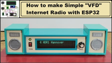 Simple ESP32 Internet radio on VFD Display