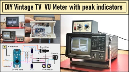 DIY Vintage TV  VU Meter with peak indicators