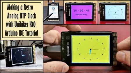 Making a Retro Analog NTP Clock with Unihiker K10 - Arduino IDE Tutorial