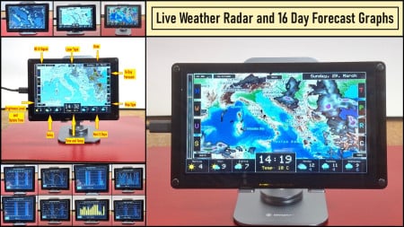 ESP32 Weather Dashboard with Satellite Maps and 16-day Weather Forecast