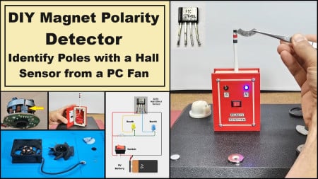 DIY Magnet Polarity Detector - How to Identify Poles with a Hall Sensor from a PC Fan