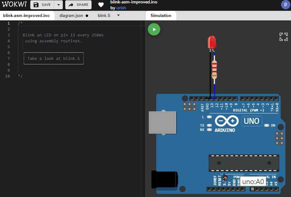 arduino-simulator-online-assembly-coding-on-arduino-blink-an-led-arduino-maker-pro
