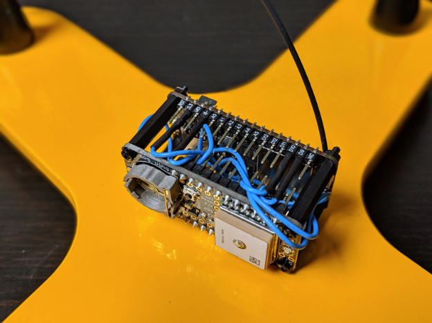 Tuck all the wires between the boards to create a compact module.